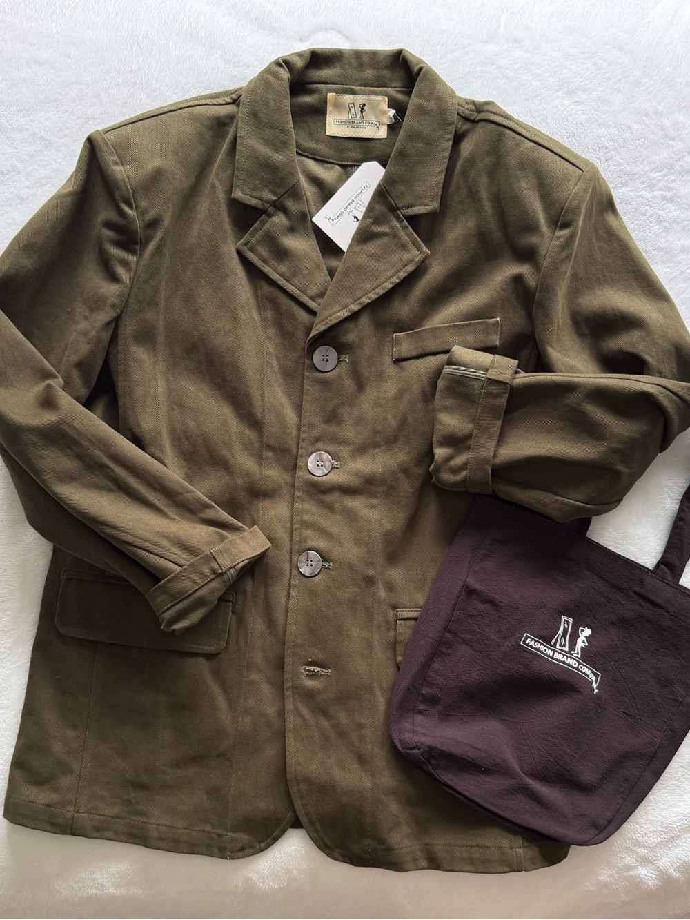 FASHION BRAND COMPANY Professor Jacket Size Small and FBC Bag